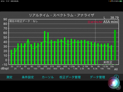 iPadによる音響測定例イメージ