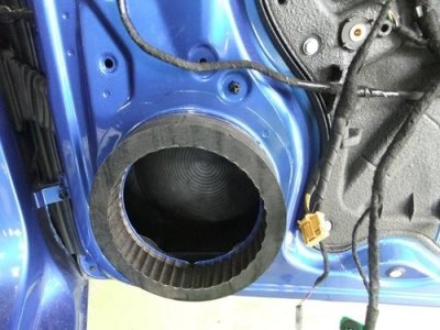 VWシロッコ ドアスピーカーインナーバッフル取付