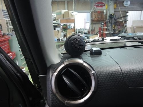 ジムニー　ツィーターマウントをバーチ材で制作