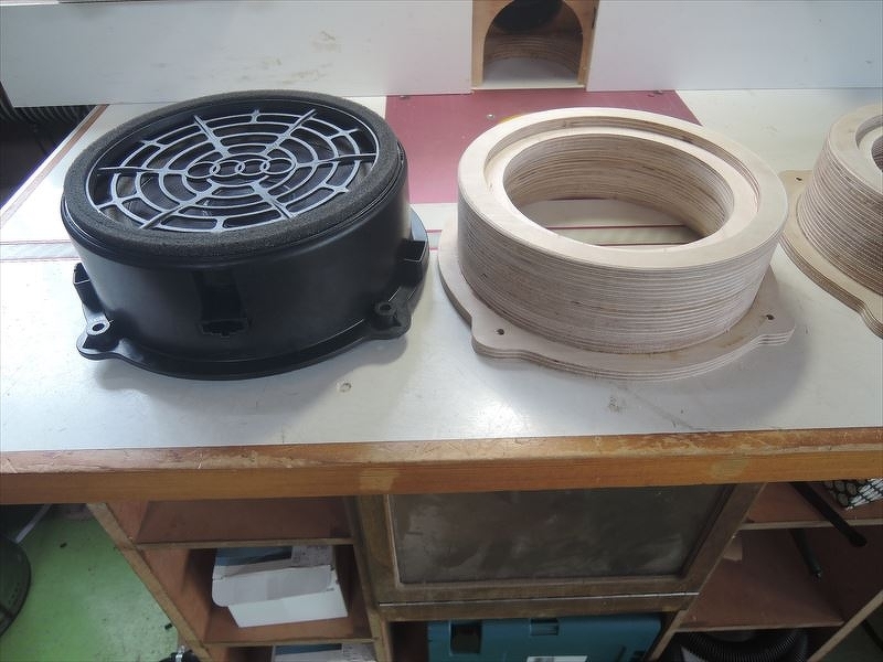 アウディTT　BLAM 165SN45インナーバッフル製作