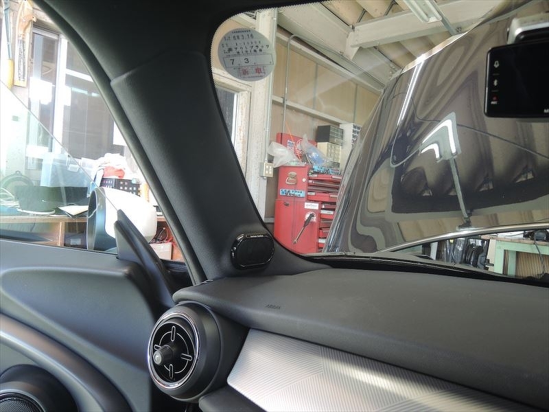 BMWミニのツィーター　ブルームーンオーディオに交換