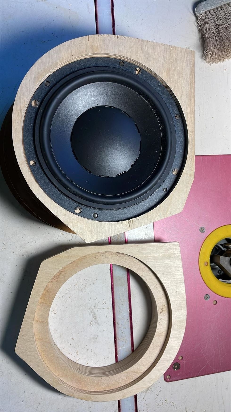 アウターバッフルの大まかなカット