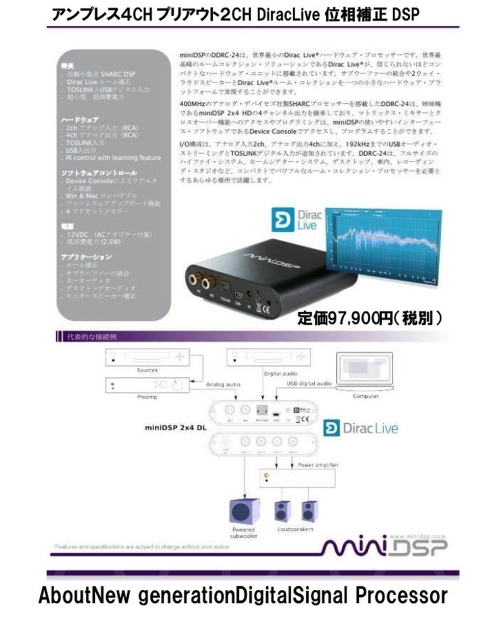 miniDSP　DDRC-24　カタログ