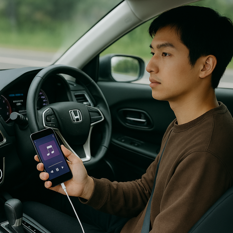 スマフォで音楽を楽しむイメージ